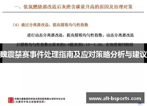 魏震禁赛事件处理指南及应对策略分析与建议
