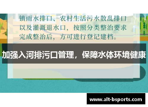 加强入河排污口管理，保障水体环境健康