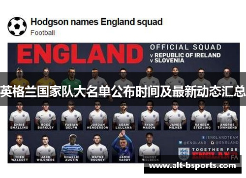 英格兰国家队大名单公布时间及最新动态汇总